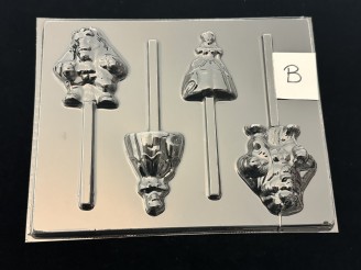 365sp Beauty and Ugly II Chocolate Candy Lollipop Mold FACTORY SECOND